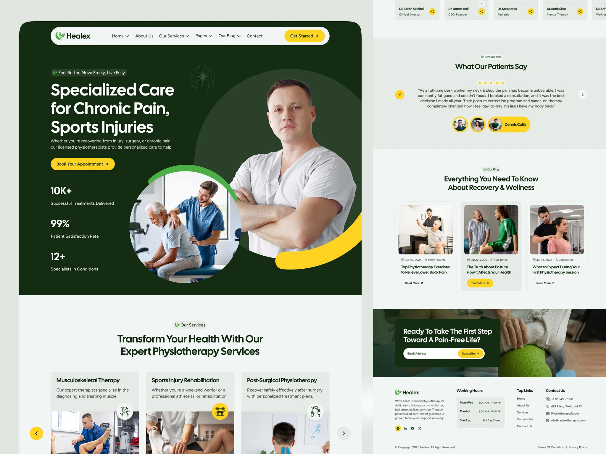 Hedex chronic pain and sports injury homepage