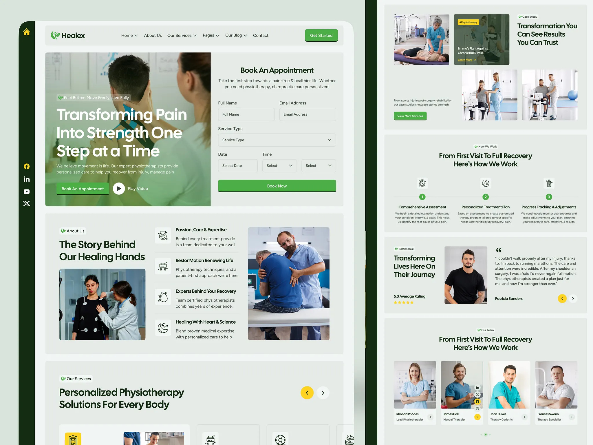 Hedex patient recovery journey page